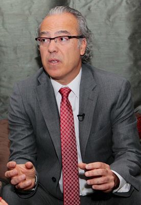 Morera, en un momento de la entrevista.