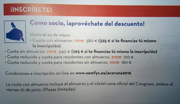 Imagen difundida en internet con las cuotas del congreso.