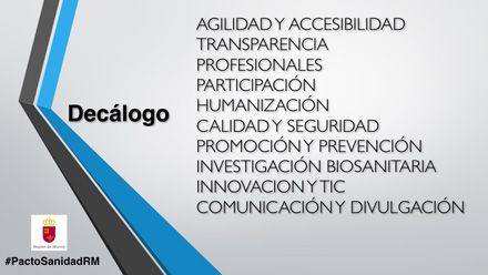 Los diez apartados del documento que propone la consejería.