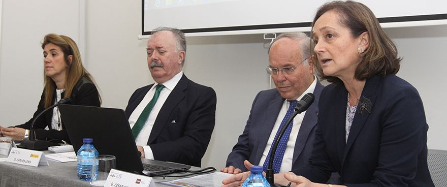 Lidia Bachiller, Carlos Lens, César Nombela y Purificación Pujol.