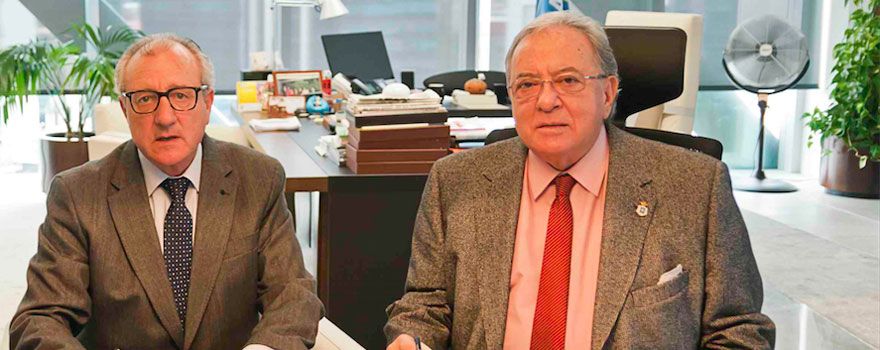 Héctor Palatsi, presidente del Colegio de Veterinarios de Teruel, y Diego Murillo, presidente de AMA.