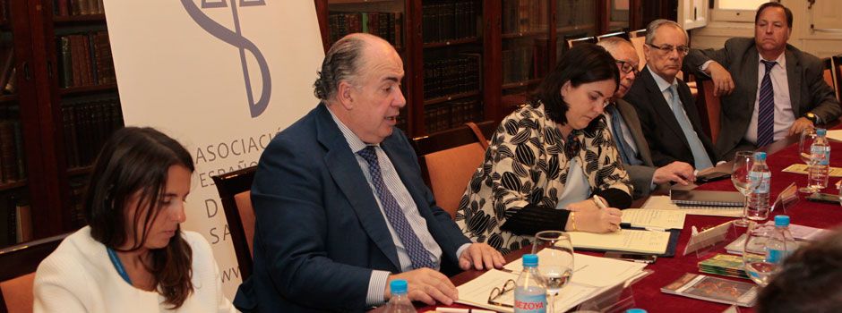 El presidente de la Asociación Española de Derecho Sanitario, Ricardo De Lorenzo,  en un momento de la reunión.