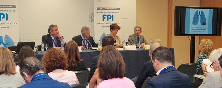 Julio Ancochea, Carlos Lines, Elena Andradas y José Antonio Rodríguez Portal, en la jornada sobre FPI celebrada en el Ministerio de Sanidad.