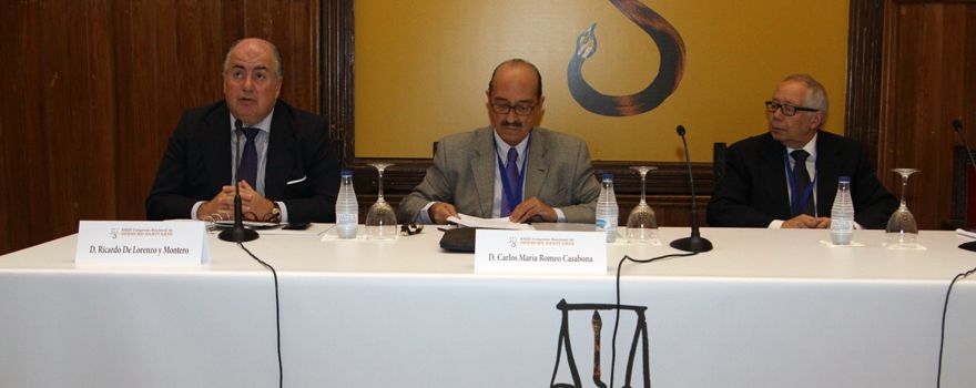 Ricardo De Lorenzo, Carlos María Romeo y Julio Sánchez Fierro, minutos antes de comenzar el acto.