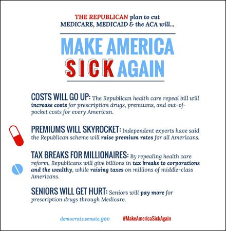Cartel de la campaña 'Make América Sick Again'.