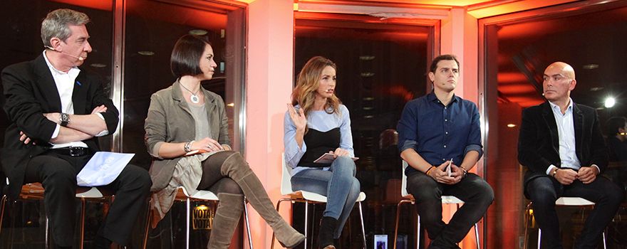 Pedro Fuentes, Sonia Ruano, Patricia Reyes, Albert Rivera y Kike Sarasola.