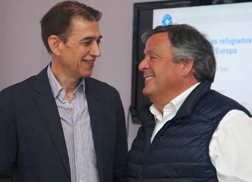 Ricardo Angora y Julio Ancochea, justo antes de comenzar la sesión.