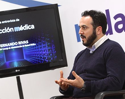 Fernando Rivas en un momento de su entrevista.