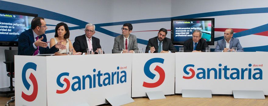 Un momento del debate en el plató de Sanitaria 2000.