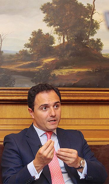 Antonio González San Isidro en un momento de la entrevista.