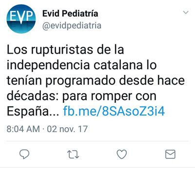 Imagen del tuit posteriormente borrado.