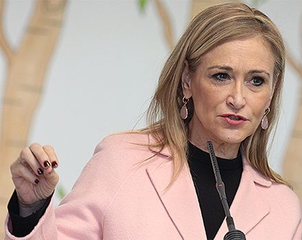 La presidenta, Cristina Cifuentes, durante la presentación