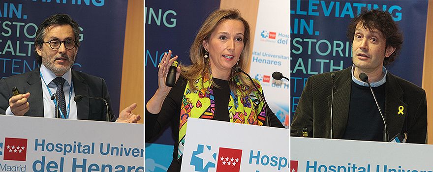 Julio Mayol, director Médico en el Hospital Clínico de Madrid, María Vila y Ramón Maspons, coordinador de Innovacción de AQuAS.