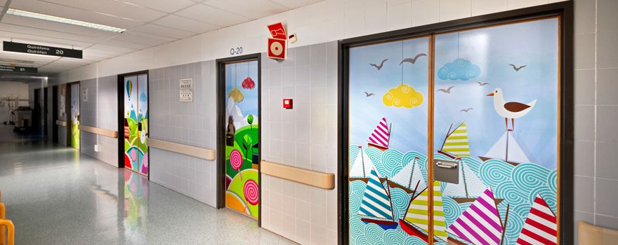 Pasillo del bloque quirúrgico infantil del Hospital de Alicante. 