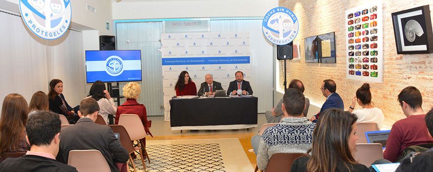 Rueda de prensa de presentación de la campaña organizada por el Consejo General de Enfermería.