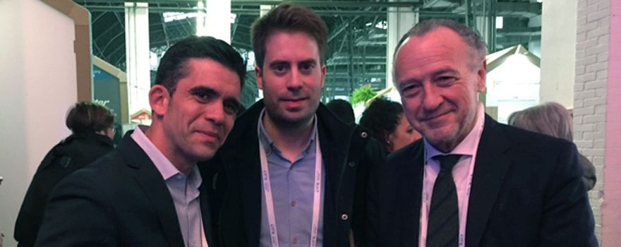 Miguel Sánchez Pecharromán, Domingo Navarro y José María Pino, presidente de Sanitaria 2000.