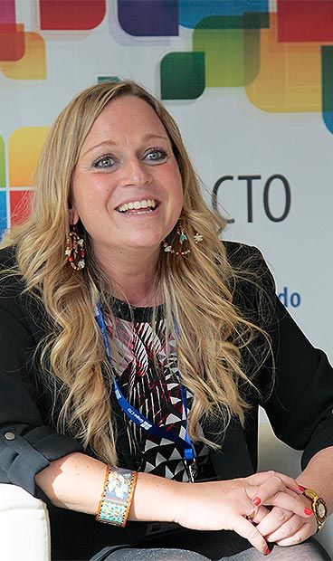 Pilar Sánchez en un momento de la entrevista. 