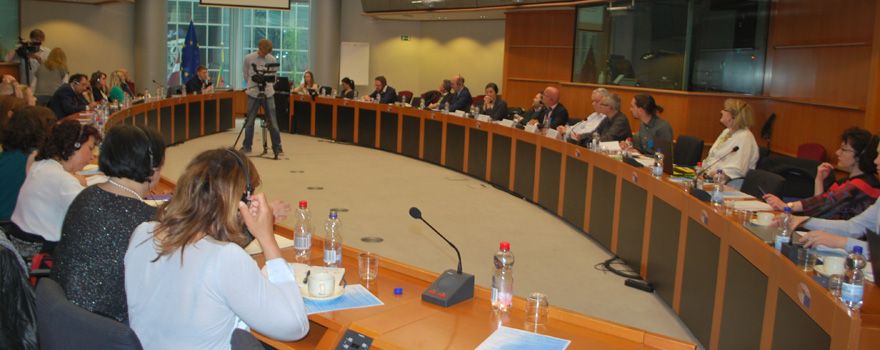 Un momento de la intervención de César Pascual, en la sede del Parlamento Europeo, en Bruselas. 