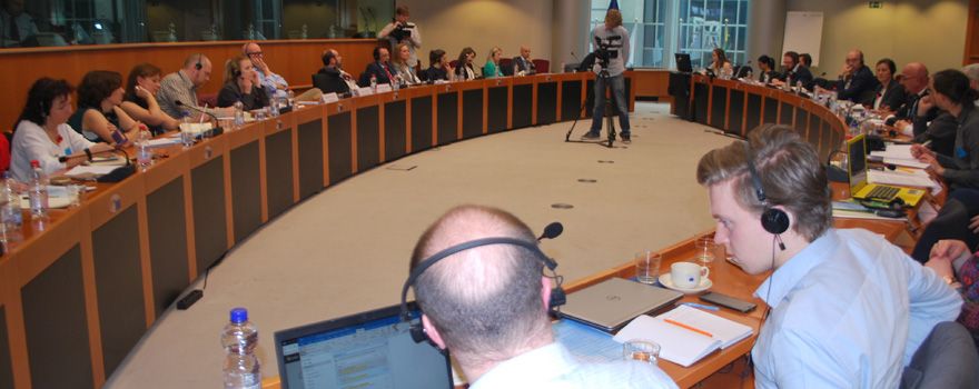 Un momento de la jornada celebrada en la sede del Parlamento Europeo en Bruselas.