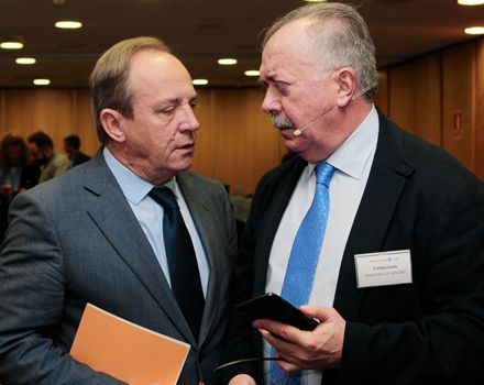 José Javier Castrodeza, secretario general de Sanidad, y Carlos Lens.