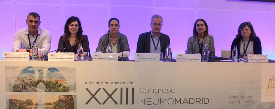 Miguel Ángel Cervantes Prada; Paula Rodríguez Rodríguez; Olga Mediano San Andrés, neumóloga de la Unidad de Trastornos Respiratorios del Sueño de la Sección de Neumología del Hospital Universitario de Guadalajara y miembro del Ciber de Enfermedades Respiratorias (Ciberes); Francisco García Río, jefe de Sección de Neumología del Hospital Universitario La Paz; Cristina López Riolobos, neumóloga del Hospital del Tajo y experta en Medicina del Sueño (Ceams); y María de los Ángeles Rol de Lama, del Laboratorio de Cronobiología de la Universidad de Murcia.