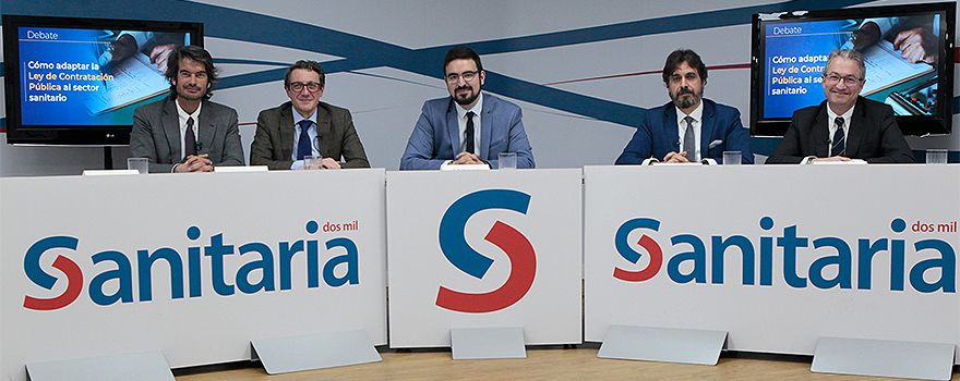 Integrantes del debate sobre 'La nueva Ley de Contratación Pública. Cómo debe adaptarse el sector sanitario'.