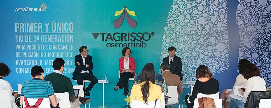 Un momento de la presentación de 'Tagrisso', de AstraZeneca, en Madrid.
