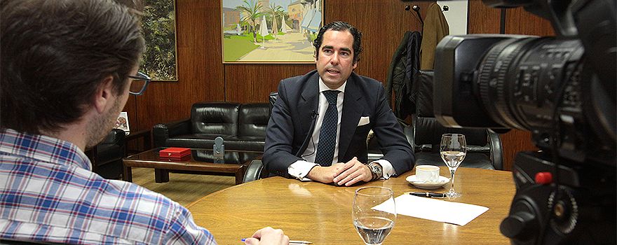 El director general de Muface en un momento de la entrevista.