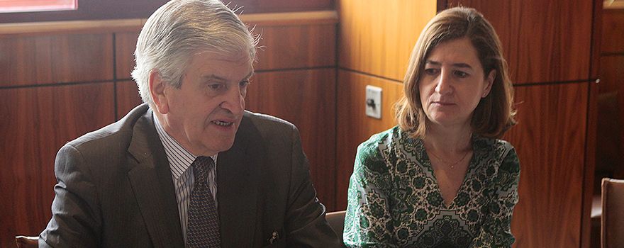 Enrique de Porres y  María Tormo, en un momento de la rueda de prensa.