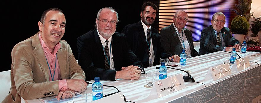 Miembros de la mesa 'Revisando la histpria natural de la EPOC': Borja García-Cosio, Àlvar Agustí; Juan Pablo de Torres; Peter Barners; Bartolomé Celli.