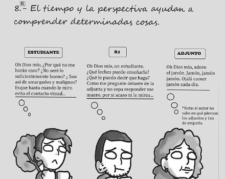 Los cambios entre estudiante, R1 y adjunto.