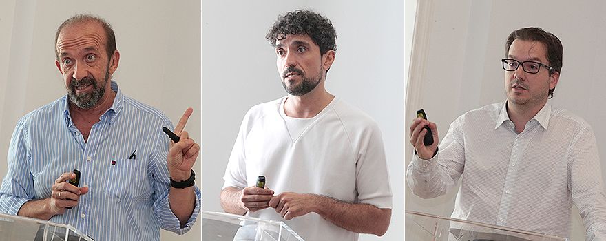 Santiago Moreno, Jorge Garrido y Javier Sánchez-Rubio.