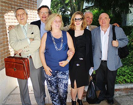 Díez Tejedor (a la izquierda), junto a los ponentes del curso.