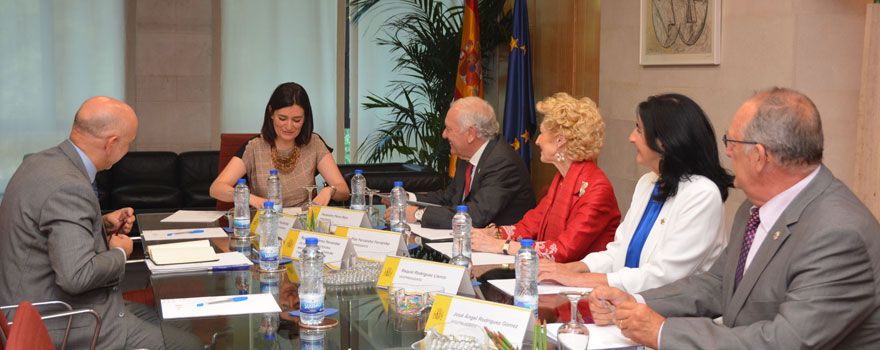 Imágenes de la reunión entre el Consejo General de Enfermería y el Ministerio de Sanidad.