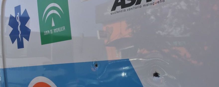 La ambulancia presentaba varios orificios. 