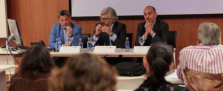 Un momento de la rueda de prensa.