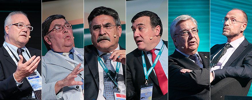 De izquierda a derecha: Andrés Gimeno, José María Catalá, José Luis Llisterri, Fernando García Romanos, Felipe Chavida y Julio Zarco.