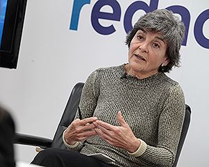 Amparo Botejara en un momento de la entrevista.
