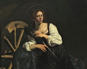 Obra restaurada de Caravaggio: 'Santa Catalina de Alejandría'.