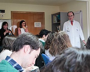 Nicolás González durante su exposición. 