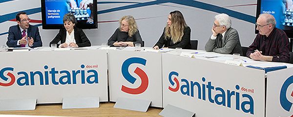 Imagen del un momento del debate en el plató de Redacción Médica. 
