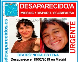 Cartel difundido por SOS Desaparecidos. 