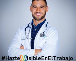 Campaña #HazteVisibleEnElTrabajo organizada por Mr. Gay Pride España y con Francisco José Alvarado como rostro de la misma.