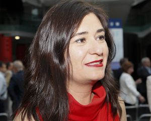 Carmen Montón, en un momento durante la entrevista. 