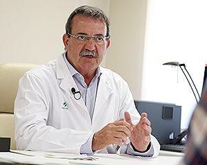 Un momento de la entrevista con Manuel Molina.