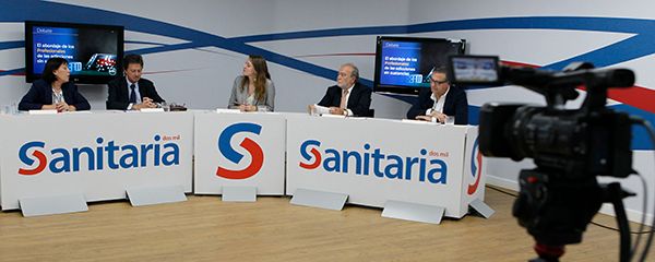 Momento del debate en el plató de Sanitaria 2000.