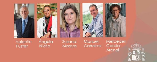 Los cinco Premios Nacionales de Investigación 2019.