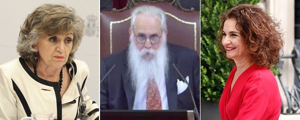 María Luisa Carcedo; Agustín Zamarrón; y María Jesús Montero. 