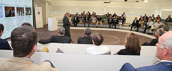 Arturo Inda, durante su presentación en la jornada 'El Hospital 4.0, una realidad inminente', organizada por GE HealthCare
