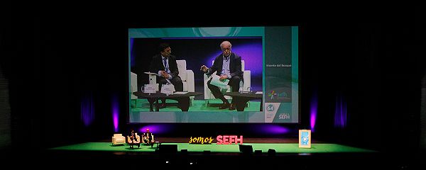 Aspecto de la sala durante la conferencia de clausura de Vicente del Bosque.
